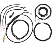 La choppers Handlebar Cable/Brake Line Kit - Complete - 15" - 17" Handlebars - Black Vinyl