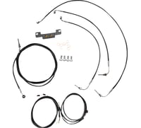 La choppers Cable Kit - Stock Handlebars - ABS - Black