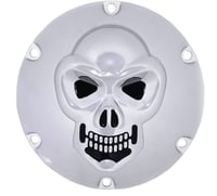Drag specialties Skull Derby Cover - Chrome - 6-Hole