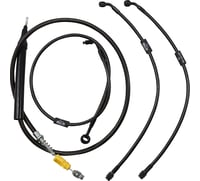 La choppers Handlebar Cable/Brake Line Kit - Quick Connect - 15" - 17" Ape Hanger Handlebars - Midnight