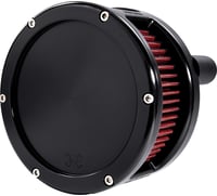 Feuling oil pump corp. BA Series Air Cleaner Kit - Black Anodized - Red Filter