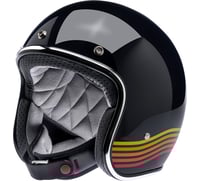 Biltwell Bonanza Helmet - Gloss Black Spectrum - XS