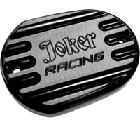 Joker machine Master Cylinder Cover - Brake - Front - Joker Logo - Black