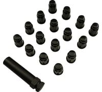 Moose utility Lug Nut - Splined - 10 mm - Black - 16 Pack