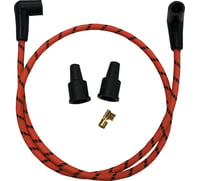 Drag specialties Plug Wires - Braided - Orange/Black