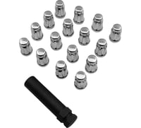 Moose utility Lug Nut - Splined - 3/8" - Chrome - 16 Pack