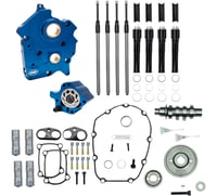 S&s cycle Cam Chest Kit with Plate - Gear Drive - Water Cooled - 465 Cam - Black Pushrods - M8