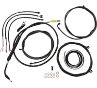 La choppers Handlebar Cable/Brake Line Kit - Complete - 18" - 20" Handlebars - Midnight