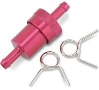 Emgo Anodized Aluminum Fuel Filter - Red - 5/16"