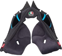 Agv Pista GP RR Cheek Pads - Gray/Cyan - XL