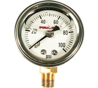 Feuling oil pump corp. Oil Pressure Gauge - 1.5" Dial - Bottom Port - White Face