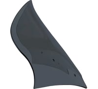Klock werks Flare™ Windshield - 12" - Dark Smoke - FLTR