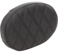 Drag specialties Oval Sissy Bar Pad - Double Diamond - Black Stitch - FL '99-'22