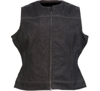 Z1R Women's Denim Vest Black