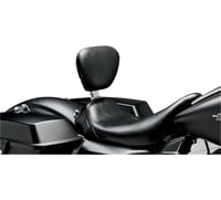 Le pera Bare Bones Solo Seat - w/ Removable Drivers Backrest - Smooth - Black - FL '08-'23