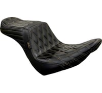 Le pera Tailwhip Seat - Diamond w/ Chestnut Stitching - Black - FXLR/FLSB '18-'23