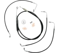 La choppers Handlebar Cable/Brake Line Kit - 12" - 14" Ape Hanger Handlebars - Black Vinyl