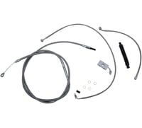 La choppers Handlebar Cable/Brake Line Kit - 12" - 14" Ape Hanger Handlebars - Stainless Steel