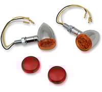 Drag specialties LED Marker Lights - Chrome/Amber or Red