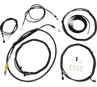 La choppers Cable Kit - 12" - 14" Handlebars - ABS - Midnight