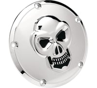 Drag specialties Skull Derby Cover - Chrome - 5 Hole
