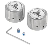 Figurati designs Axle Nut Cover - Front - Stainless Steel - Don't Tread On Me - Silver