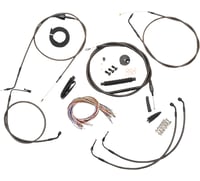 La choppers Handlebar Cable/Brake Line Kit - Complete - 12" - 14" Handlebars - Midnight
