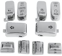 Drag specialties Switch Caps - Audio/Cruise - Chrome