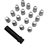 Moose utility Lug Nut - Splined - 12 mm x 1.25 - Chrome - 16 Pack