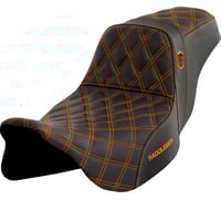 Saddlemen Pro Series SDC Performance Seat - without Backrest - Orange Stitch - FLH/FLT '08-'23