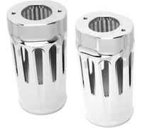 Arlen ness Fork Boot Covers - Chrome - Deep Cut - FLHTD