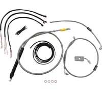 La choppers Handlebar Cable/Brake Line Kit - Quick Connect - Complete - 18" - 20" Handlebars - Stainless