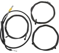 La choppers Handlebar Cable/Brake Line Kit - Complete - 12" - 14" Handlebars - Midnight
