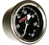 Feuling oil pump corp. Oil Pressure Gauge - 1.5" Dial - Back Port - Black Face