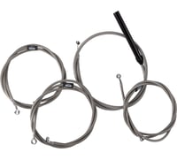 La choppers Handlebar Cable/Brake Line Kit - Complete - 12" - 14" Handlebars - Stainless