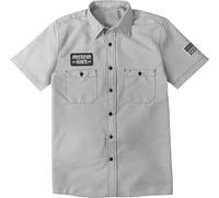 American Biker Biker Sam Contrast Stitch Shop Shirt Gray/Black 