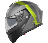 AGV Streetmodular Helmet Resia Matte Gray/Black/Yellow Fluo 