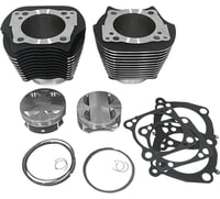 Revolution performance, llc Cylinder Kit - 128" - Black with Highlighted Fins - M8