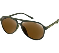 Bobster Maverick Sunglasses - Matte Olive - Brown HD Gold Mirror