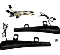 Custom dynamics Windshield Trim - LED - Turn Signal - Black - Smoke Lens