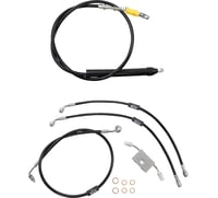 La choppers Handlebar Cable/Brake Line Kit - Quick Connect - 18" - 20" Ape Hanger Handlebars - Black Vinyl