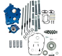 S&s cycle Cam Chest Kit with Plate - Gear Drive - Oil Cooled - 475 Cam - Chrome Pushrods -M8