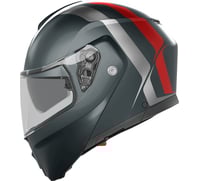 AGV Streetmodular Helmet Resia Matte Gray/Silver/Red 
