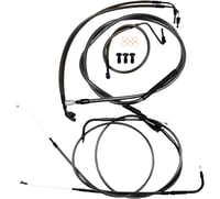 La choppers Handlebar Cable/Brake Line Kit - 12" - 14" Ape Hanger Handlebars - Midnight