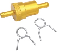 Emgo Anodized Aluminum Fuel Filter - Gold - 5/16"