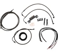 La choppers Handlebar Cable/Brake Line Kit - Complete - 12" - 14" Handlebars - Midnight