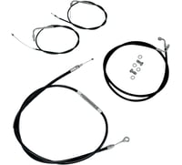 La choppers Handlebar Cable/Brake Line Kit - 15" - 17" Ape Hanger Handlebars - Black Vinyl