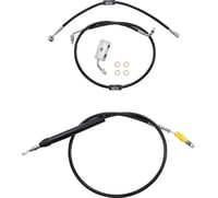 La choppers Handlebar Cable/Brake Line Kit - 15" - 17" Ape Hanger Handlebars - Black Vinyl