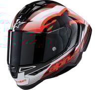 Alpinestars Supertech R10 Helmet Team Black/Carbon Red/Gloss White 