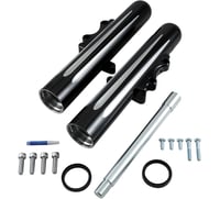 Arlen ness Fork Legs - Black Anodized - Deep Cut - Dual Disc